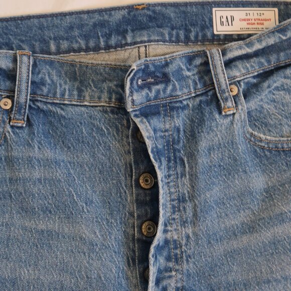 Gap Cheeky Straight High Rise Jean Size 31 - Picture 2 of 5
